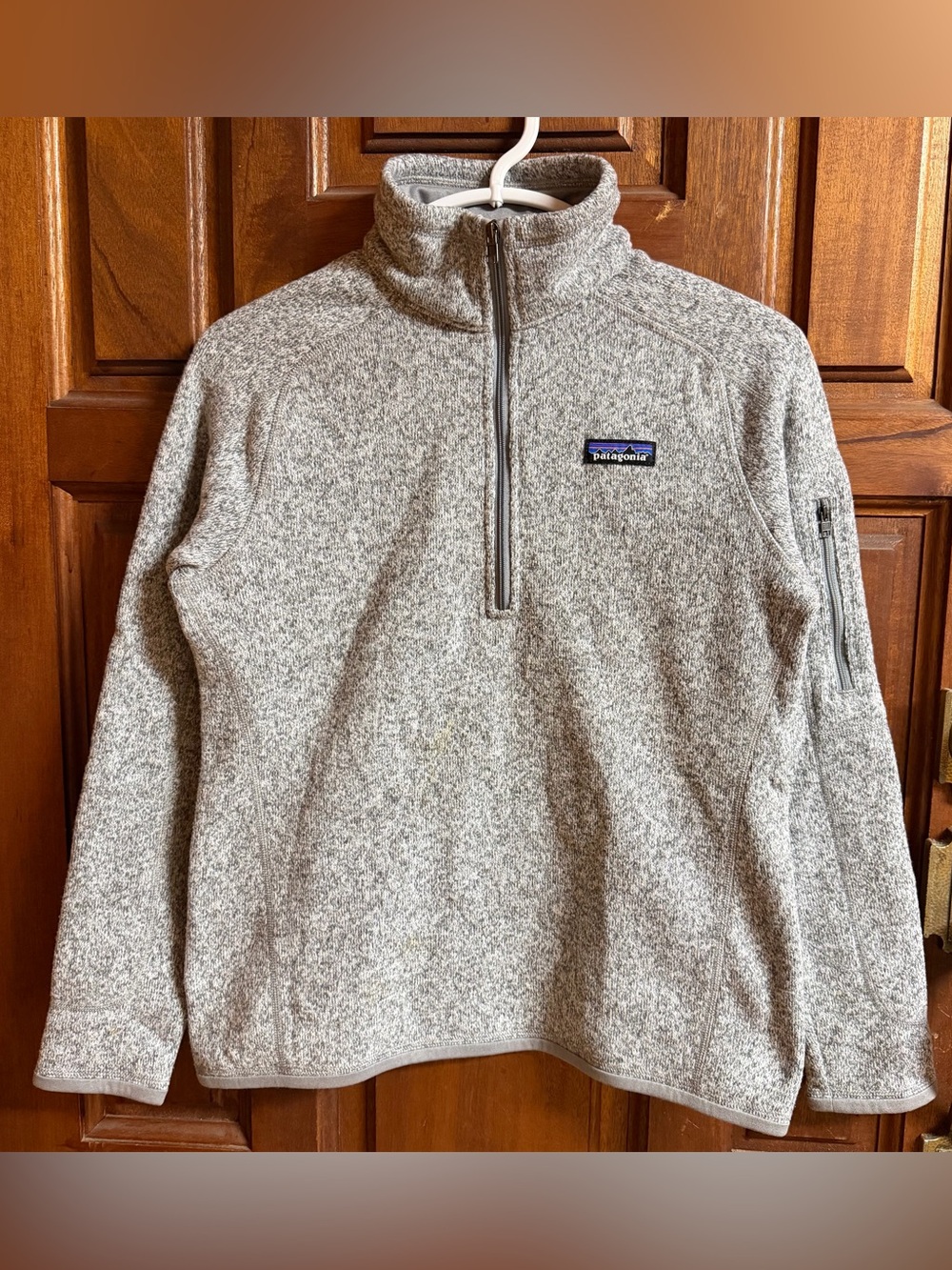 Patagonia Women’s Better Sweater 1/4 Zip Pullover Size Small Birch White
